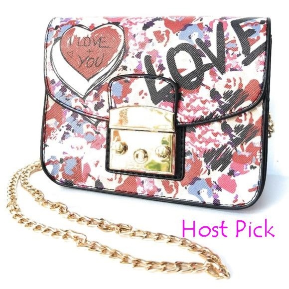 BellaDonna Boutique Handbags - Crossbody Handbag - I Love You Graffiti - Fashion